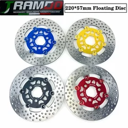 Motorcycle E-bike Universal CNC RPM 3 holes 220mm*57mm Floating Disc Brake Disc For Honda Yamaha CYGNUS-Z RSZ JOG FORCE Scooter