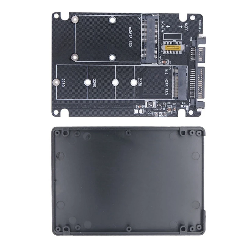 MSATA /M.2 To Solid Disk SATA3 Adapter Card Support 2230/42/60/80 SSDs NGFF to SATA3 External Hard Disk Enclosure