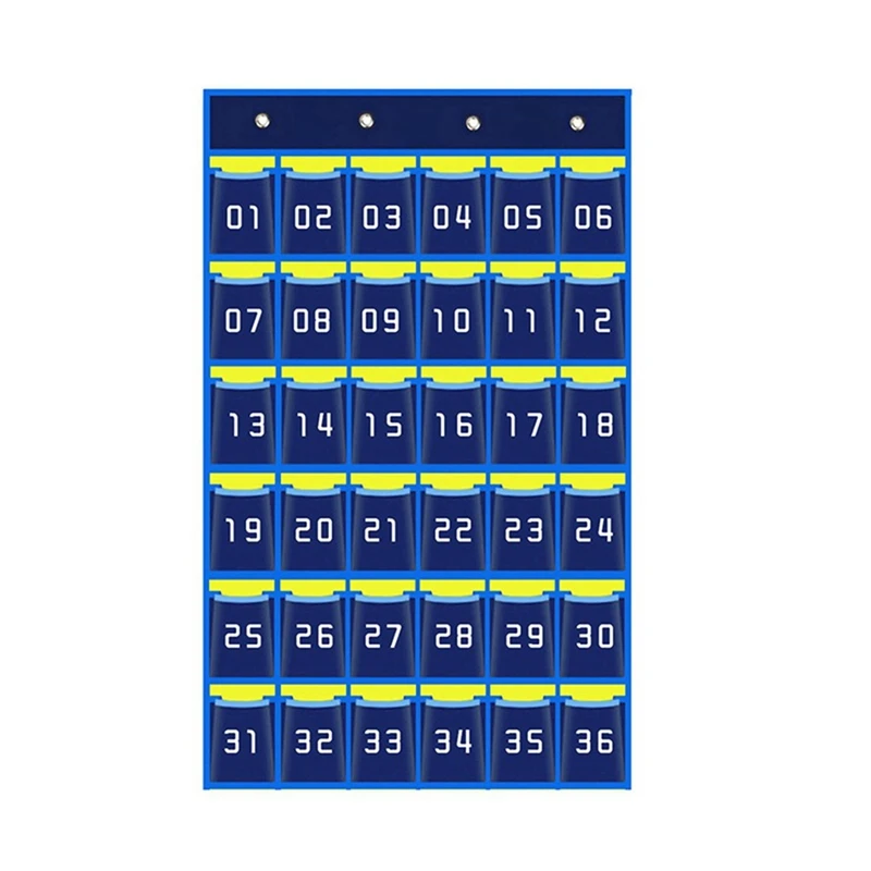 5X 36 Numbered Pockets Chart Cell Phone Hanging Organizer Hanging Storage Bag