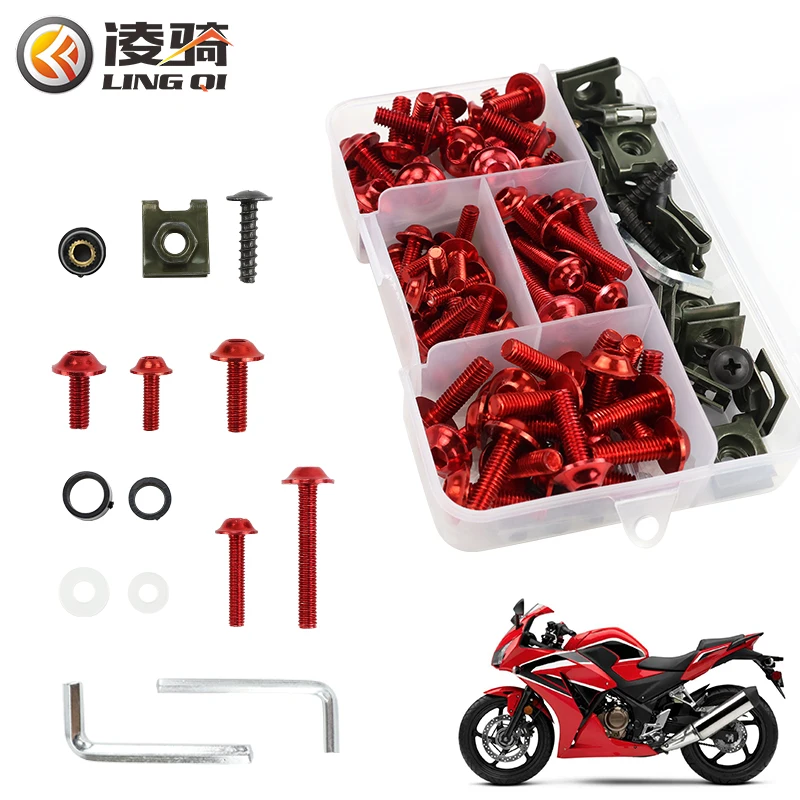 

LINGQI аксессуары для кузова мотоцикла, крепежные детали, болты, гайки, комплект винтов для обтекателя для CBR500R CBR600F CBR650F CBR650R NC700X NC750X