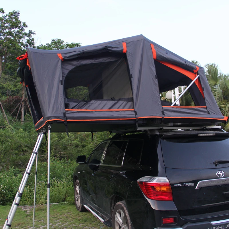 for Hot Sale 4x4 Off-Road Overland Lightweight Aluminum Hard Shell Roof Top Tent 4-Person 2-Room Design