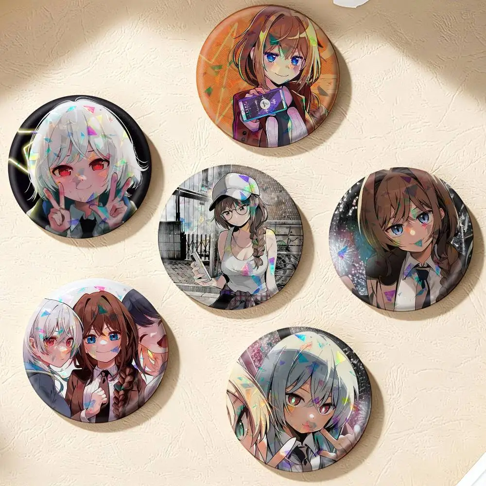 Rikka Inohana Tune In to the Midnight Heart 75mm 58mm 44mm 25mm Brooch Backpack Hat Pins Accessories Toys Badge