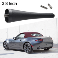 9.5cm Universal Car Radio Rubber Short Antenna Mast FM AM Roof Mount  Radio Signal Aerial With Screws For Mazda For MX-5