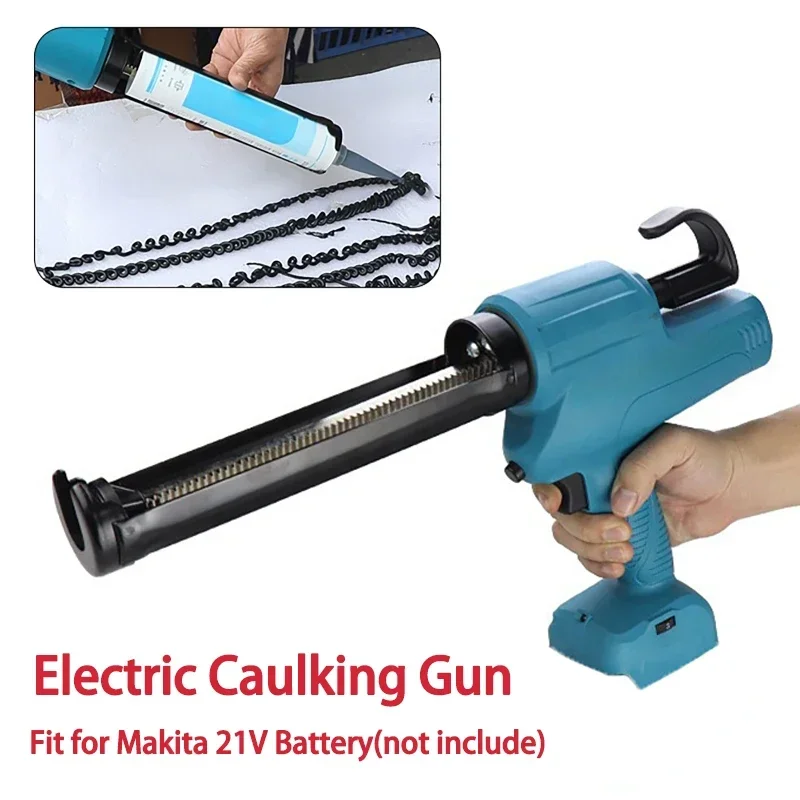 

6 Gears Electric Caulking Gun For Makita 21V Battery Cement Glass Adhesive Glue Seal Sealant Tool Wireless Glass Glue Gun