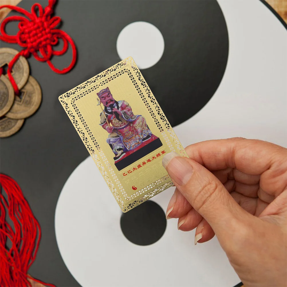 General Wu Sui Bronze Card Success and Protection Amulet Lucky Charms Chinese Style China Spiritual Delicate