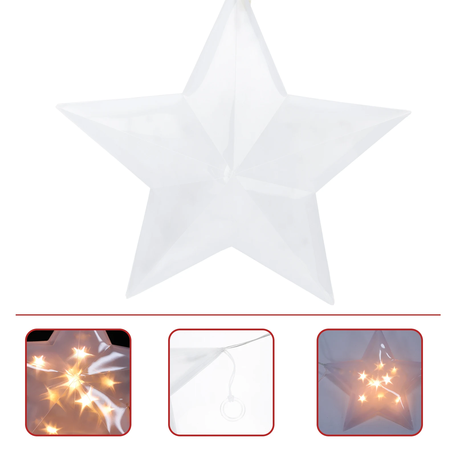 

Star Hanging Lights Decorative Christmas Decorations Xmas Modeling Decorate Gift Outdoor