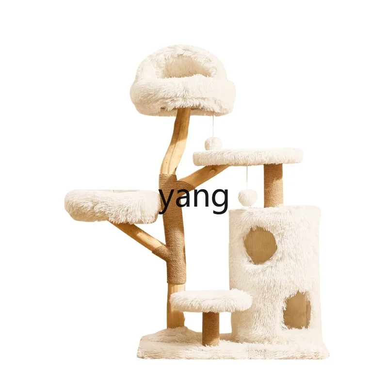 LH solid wood cat climbing frame cat nest cat tree integrated winter warm cute fruit tree trunk