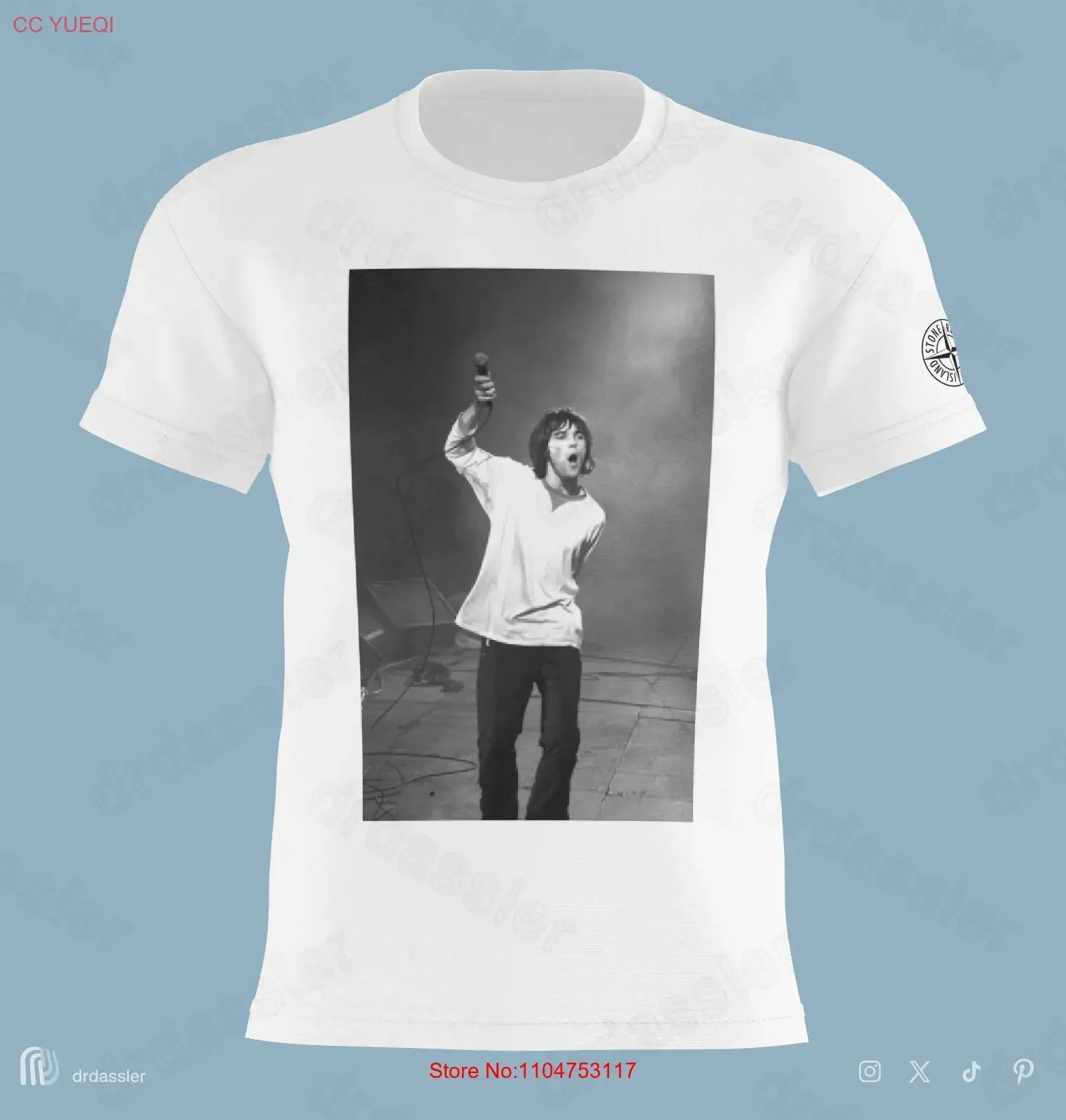 Ian Brown 'SPIKE ISLAND' las rosas de piedra que fleban tambores esto es uno amor camiseta vintage lavada elegante moda gráfica