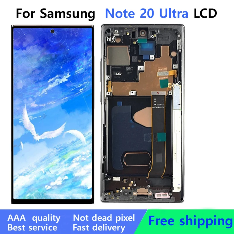 

Full Size Note 20 Ultra OLED LCD Screen For SAMSUNG Note 20 Ultra N985 LCD Disaplay Touch Screen Digitizer Assembly