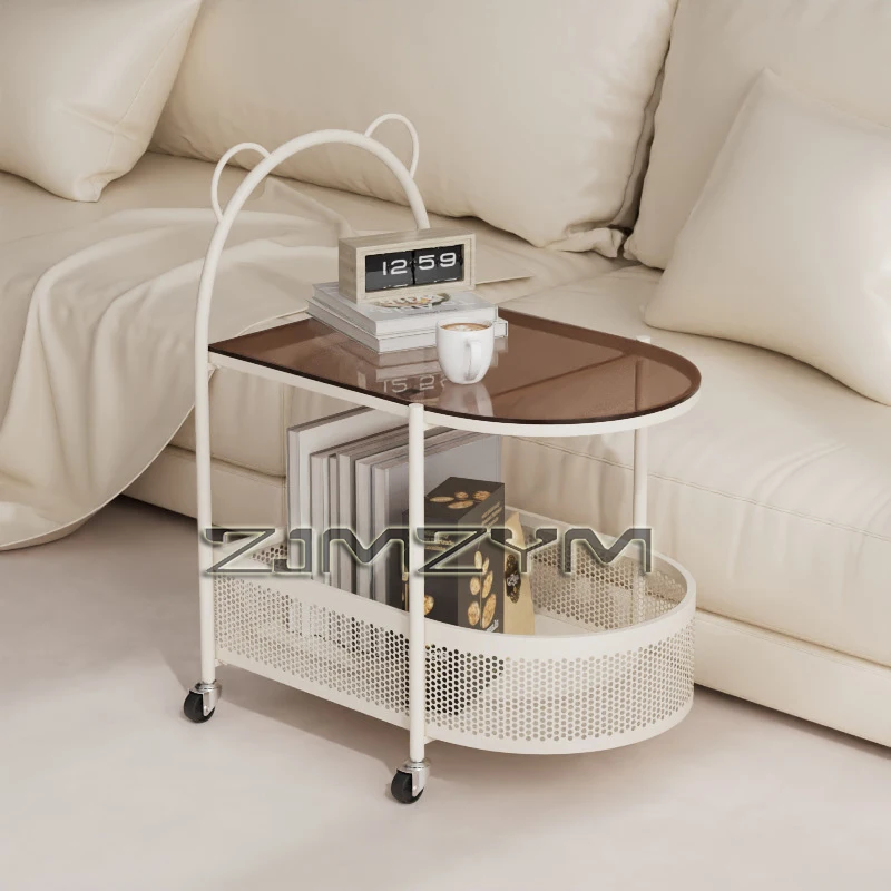 Light Luxury Coffee Table Removable Trolley  Living Room Ornament  Creative Coffee Table Living Room Storage Shelf Home Decor