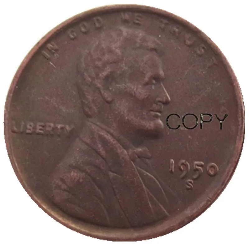 США 1951p/с Пшеница один % 100% медная КОПИЯ монета