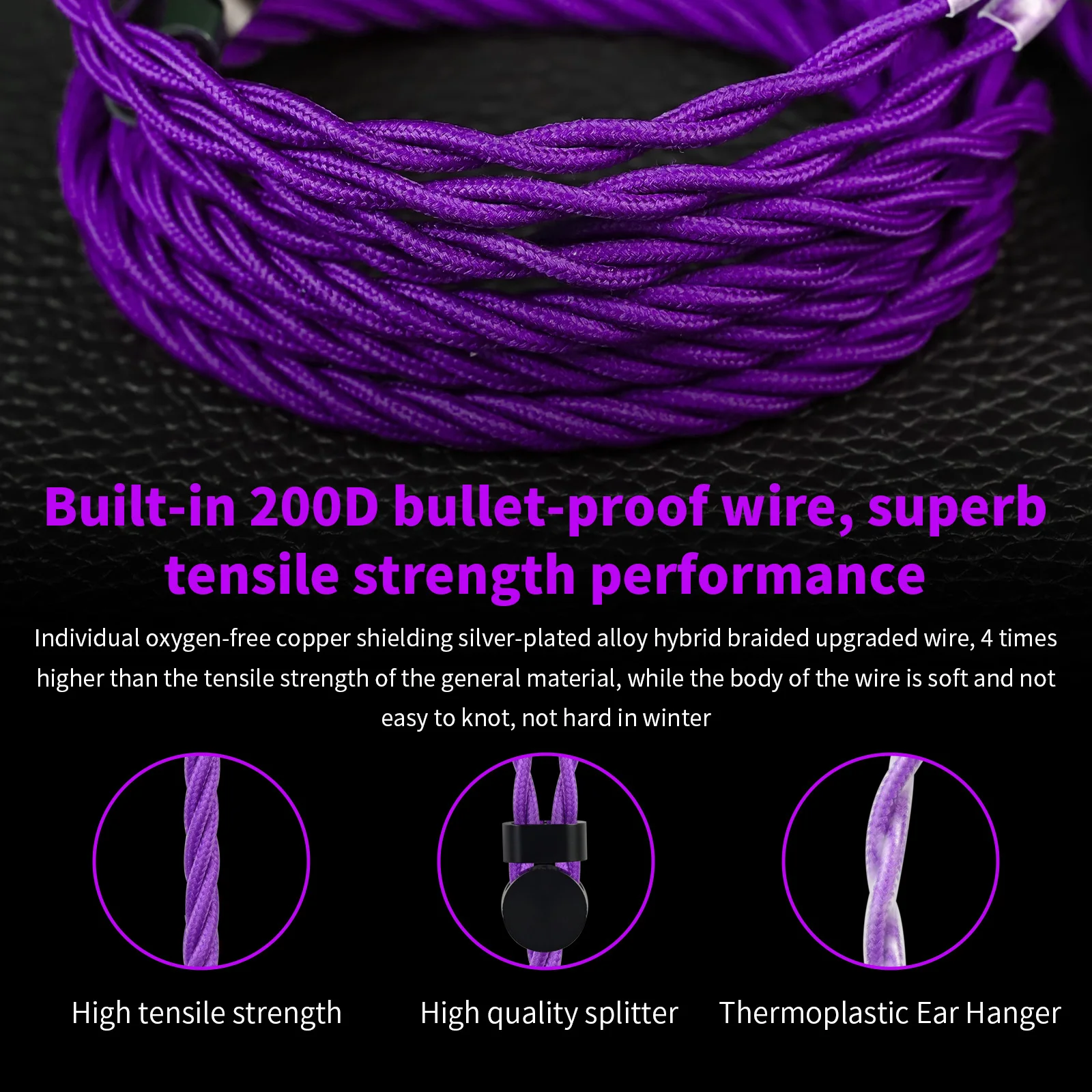 OKCSC AL65P 0.78 2 PIN سماعات كابل لـ FIIO JH3 EMPIRE EARS FAudio Fender HIDIZS كابل نحاسي كريستالي واحد مطلي بالفضة