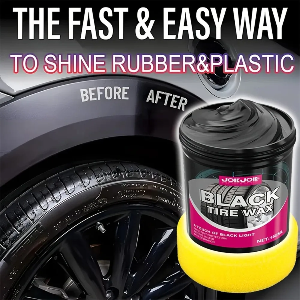 KJM Multi-Purpose Tire Wax Polishing Paste - Perlindungan Mengkilap dan Anti-Pudar Tahan Lama, Cocok untuk Interior Mobil, Pelapis Mobil