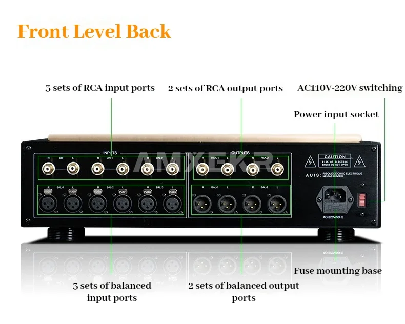 صانع الصوت مرجع الحلق الذهبي C-2860 Plus مضخم المسبق المتوازن بالكامل HiFi Fever Preamplifier