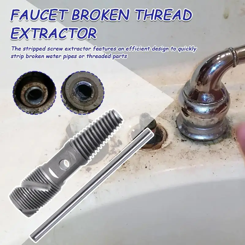 

Broken Screw Extractor Faucet Removal Tool 1/2in 3/4 Inch Double Head Extractor For Home Repair Maintenance Men Screws Bolts