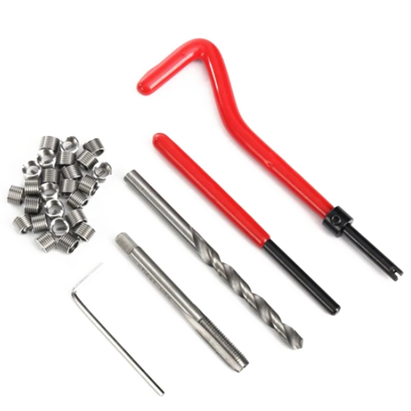 Thread Repair Insert Set HSS Tap Metric DIY Installation, Disassembly And Repair 30 Spanner Spare Parts Hand Tool