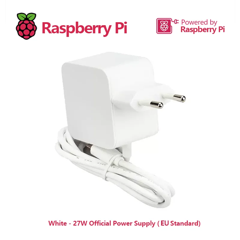 Официальный блок питания Raspberry Pi 5 27 Вт, адаптер USB-C, 5,1 В, 5 А, со стандартной поддержкой PD