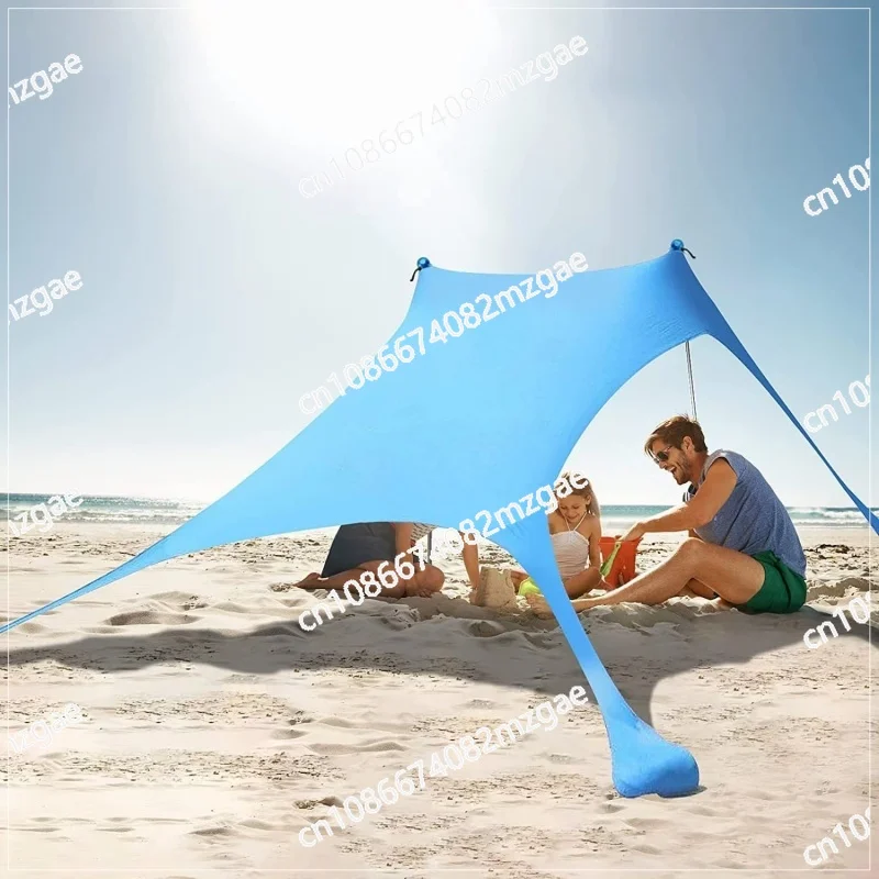 200*210*150CM Family Beach Tent Beach UV Protection Canopy Tent For 3-4 Person Outdoor Camping Wind Resistance Awning