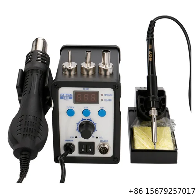 ATTEN Hot air Gun and Soldering Station 2-in-1 AT8586 Lead-free Constant Temperature Adjustable Soldering Station