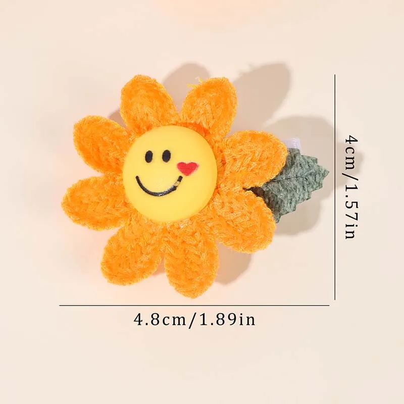 Ncmama 6 pezzi fermagli per capelli girasole accessori per capelli ragazza ragazze carine fai da te fiore fatto a mano tornante bambini mollette Boutique copricapo