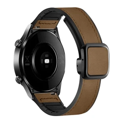 22mm 20mm Leather+Silicone Strap For Samsung Galaxy Watch 4 5 6 7 40mm/44mm Band For Amazfit GTR 4 3 GTS 4Mini Huawei Watch GT4