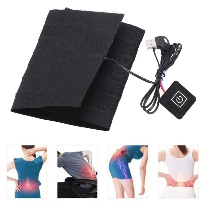 USB Heating Pad Mat 3 Gear Portable Multifunctional Safe Waterproof Stable Electric Heated Cloth