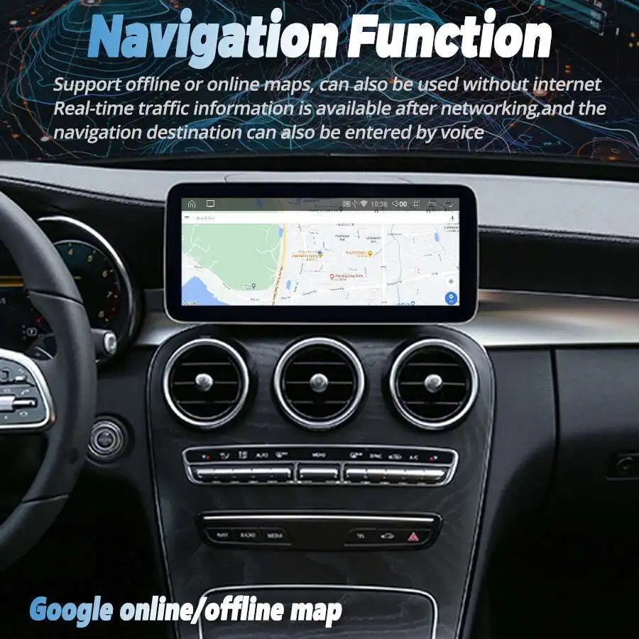 Radio estéreo para coche Android de 10,25 pulgadas para Mercedes Benz V W447 GLC X253 Clase C W205 C180 C200 C220 C300 C350 Carplay navegación GPS