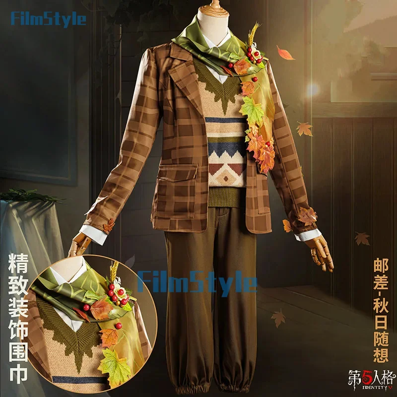 Game Identity V Victor Grantz Cos Uniform Autumn Gothic Style Postman Cosplay Costume Women Men Halloween Party Suit FilmStyle