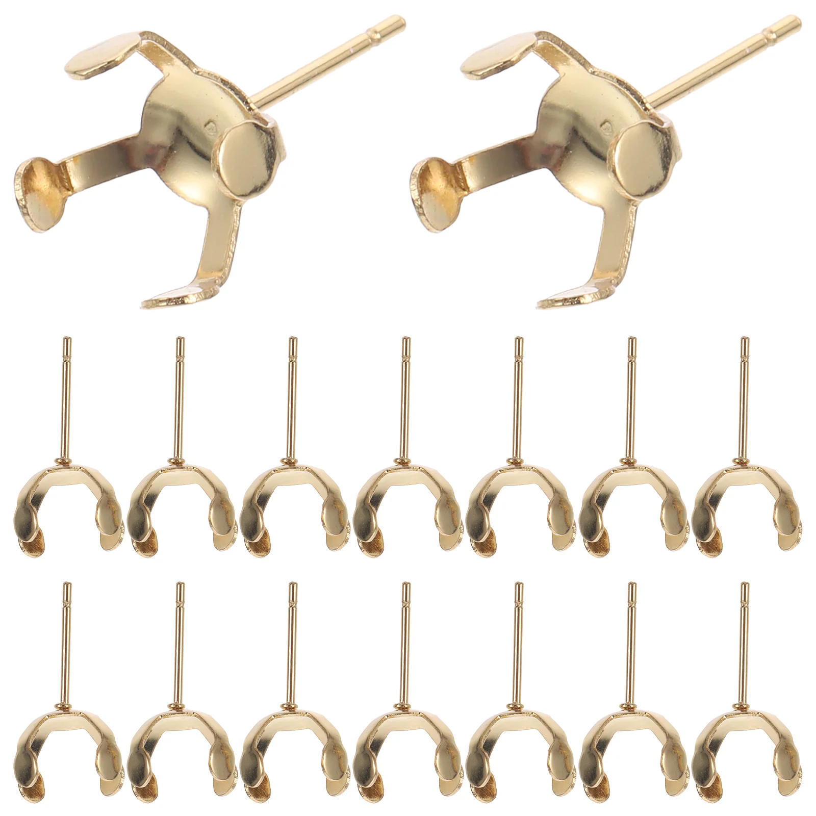 

Pearl Claw Holder DIY Earring Supplies Jewelry Making Women Stud Posts Studs Findings Backings for Blanks Hoop Earrings