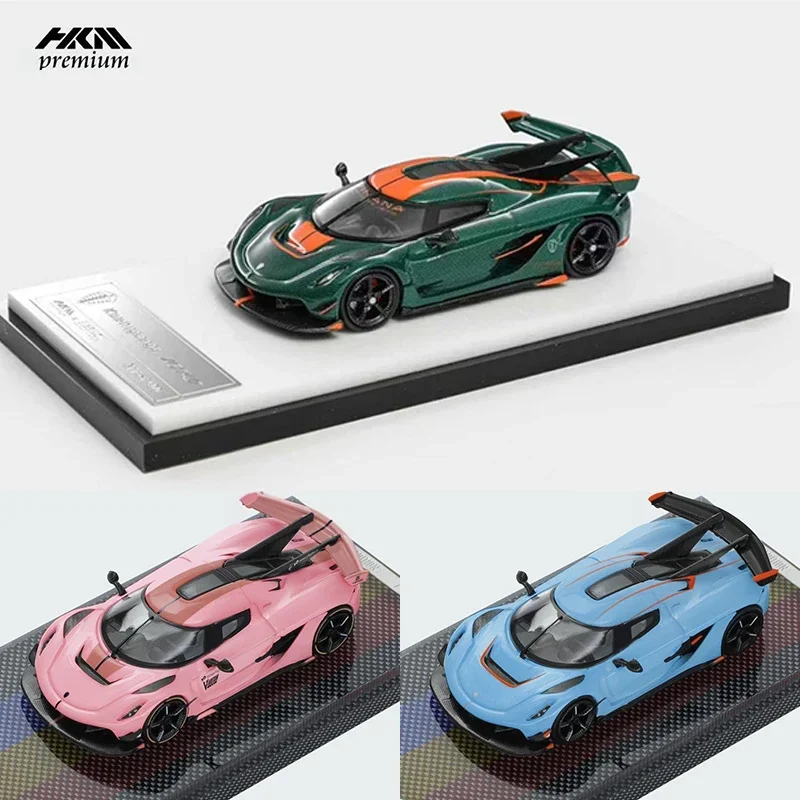 

PreSale HKM Jesko 1:64 Attack Carbon Green Diecast Diorama Car Model Collection Miniature Toys