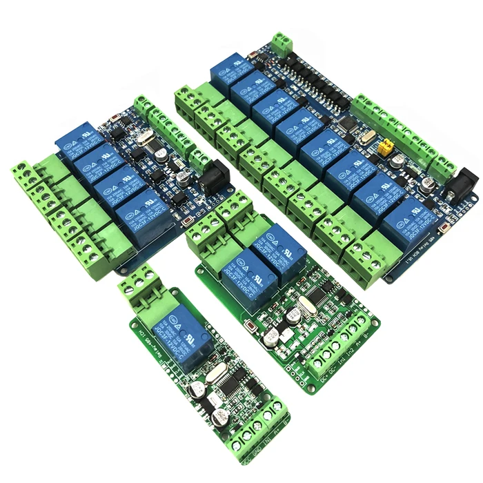 Modbus-RTU485 relay module 1/2/4/8 channels 12V switching input and output RS485TTL