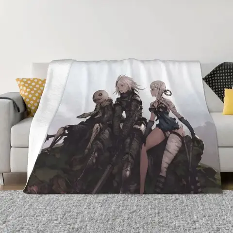 Nier Automata Deken Fluwelen Spel Super Zachte Sprei Dekens Voor Beddengoed