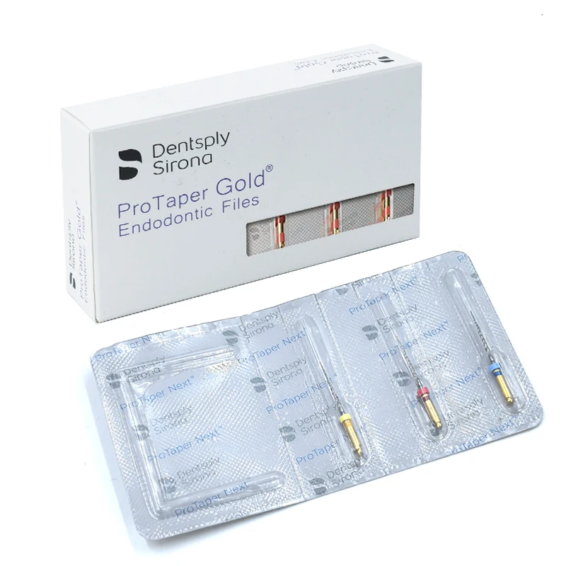 ملف Dentsply ProTaper Next كبير مدبب من النيكل والتيتانيوم، ملف قناة الجذر للاستخدام الآلي، عبوة من 3 قطع