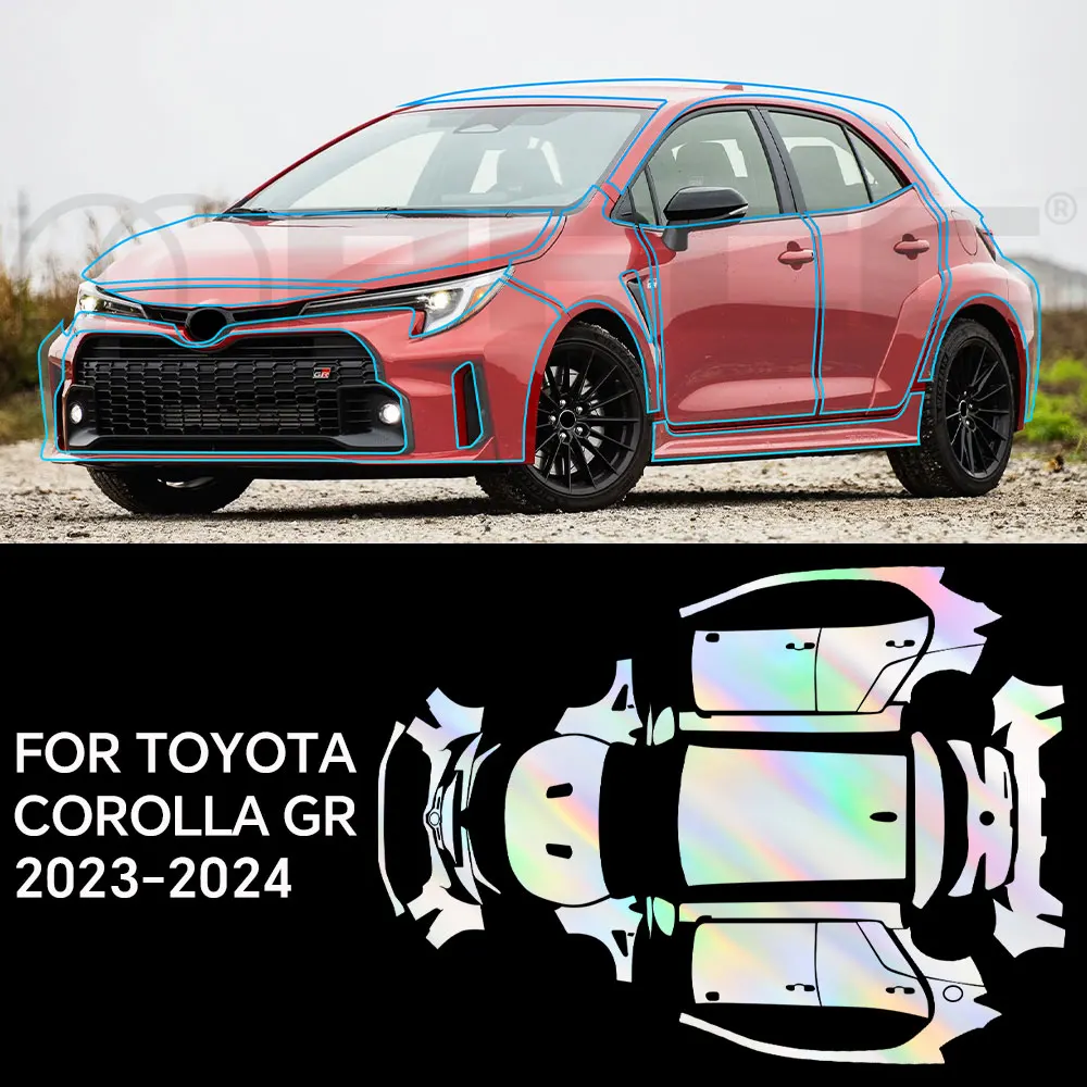 

Custom For Toyota Corolla GR 2023-2024 TPU 8.5mil Film Paint Protection Film Pre-cut Anti-Scratch Transparent Car Accessories