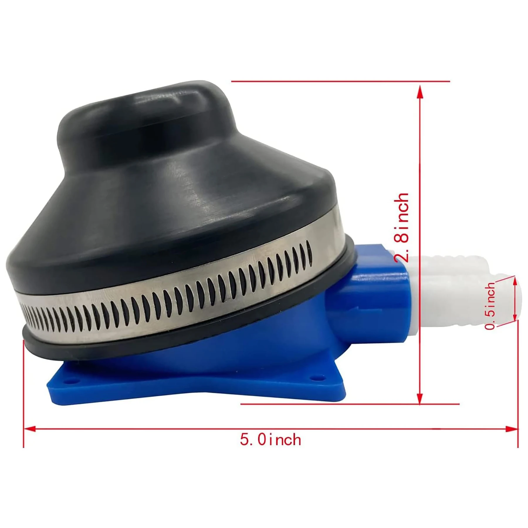 Afbeelding 3: Marine Boot RV Caravan Baby Kombuis Voet Waterpomp voor 1/2