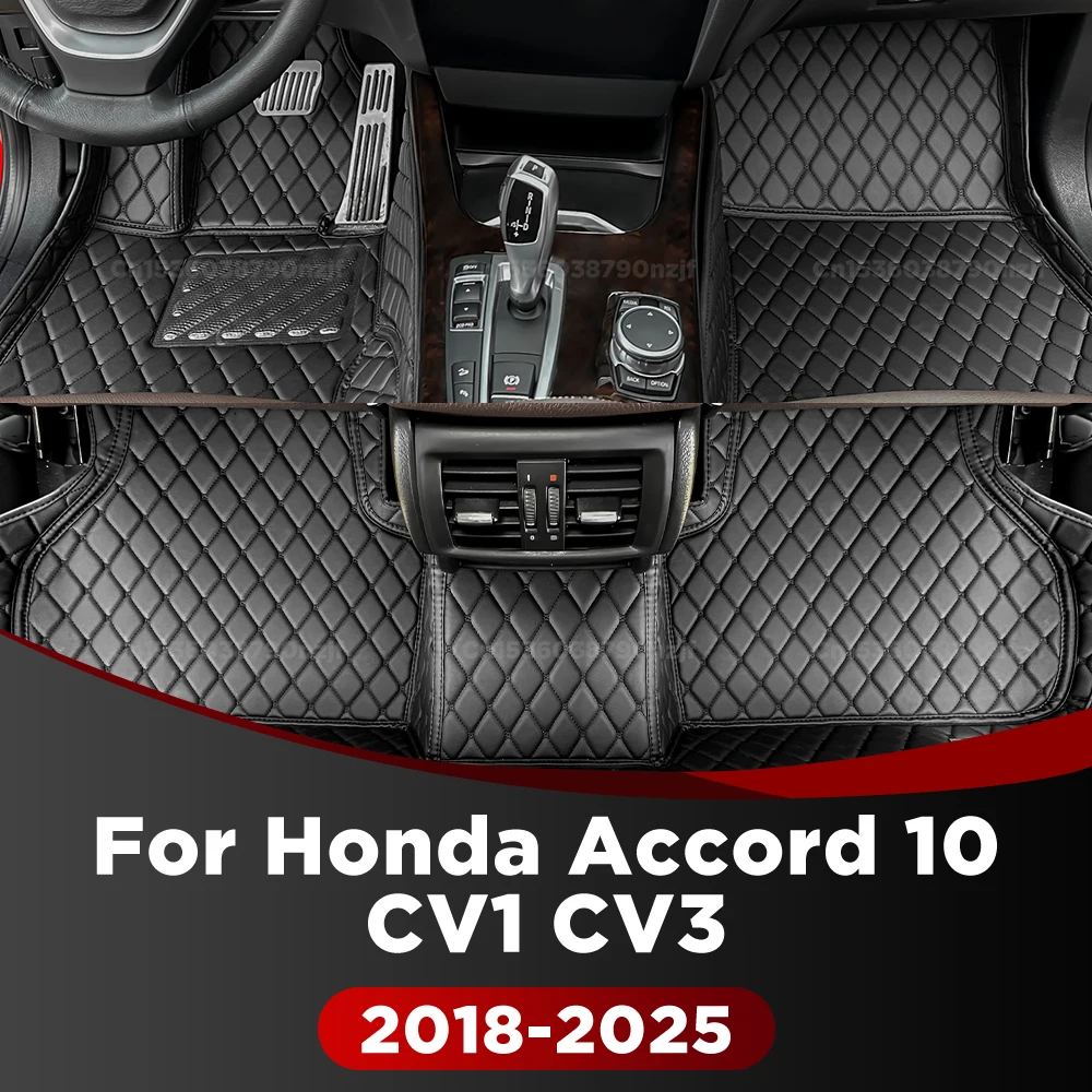 

For Honda Accord 10 CV1 CV3 Hybrid/Non-Hybrid 2018-2022 Custom Car Floor Mat Automobile Carpet Interior Accessories Protective