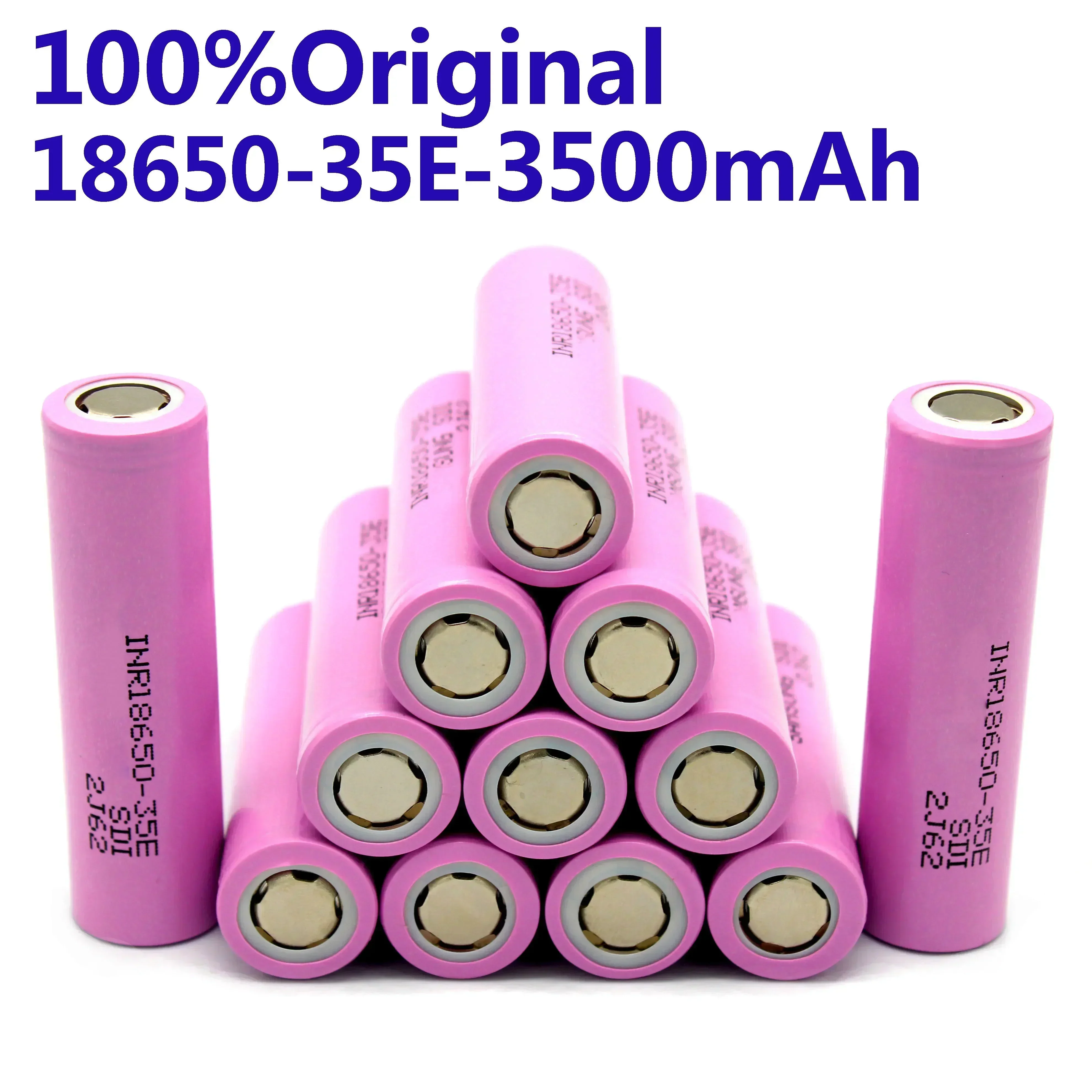 

Free delivery of 100% original rechargeable battery 18650 3500mAh 3.7v 25A discharge INR18650 35E 3500mAh 18650 lithium-ion