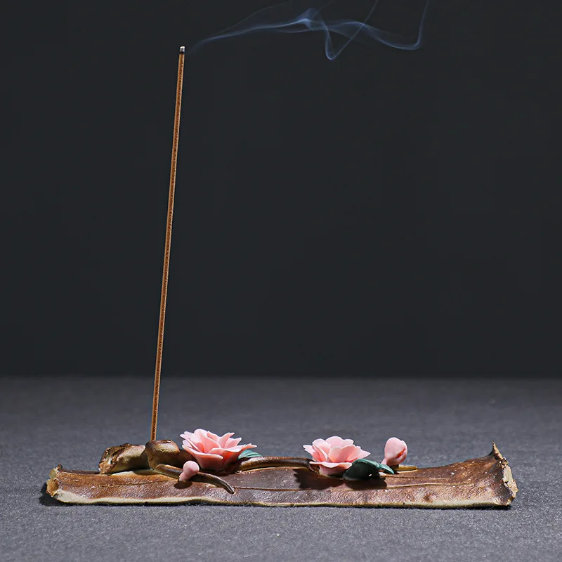 Zen Inspired Imitation Withered Wood Incense Burner, Ceramic Thread, Home Crafts, Tea Ceremony, Decoration Holder, Creative