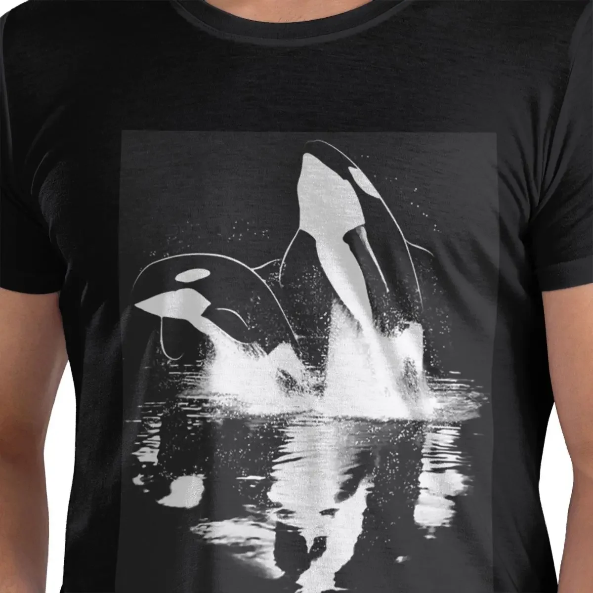 

Orca Aquatic Sea Ocean - Top Tees Killer Whale 100% Cotton T-Shirt Men'sOversized T Shirts Men Round Neck Short Sleeve S-6XL