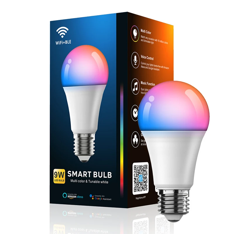

Tuya 9W/10W Smart Wifi Bulb/RGB Smart Bulb Compatible With Google Alex