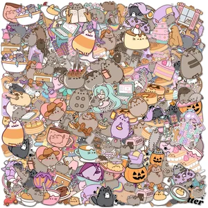 100pcs Kawaii Catters Chunky Cat Puskeens Pack Decal Papeterio de papelería Libro de recortes Teléfono Graffiti Pegatina para niños Juguetes 10 mejores ventas empuje el gato - №5