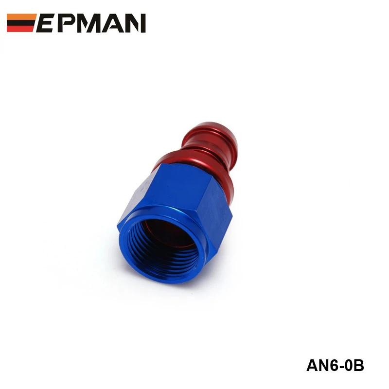 6AN AN6 6-AN STRAIGHT SWIVEL OIL/FUEL/GAS LINE HOSE END PUSH-ON MALE FITTING AN6-0B