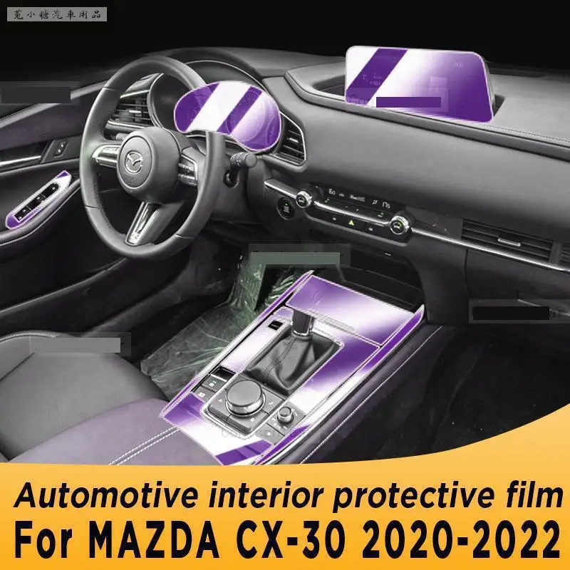 

For MAZDA CX30 2020-2022 Gearbox Panel Navigation Screen Automotive Interior TPU Protective Film Cover Anti-Scratch Accessories