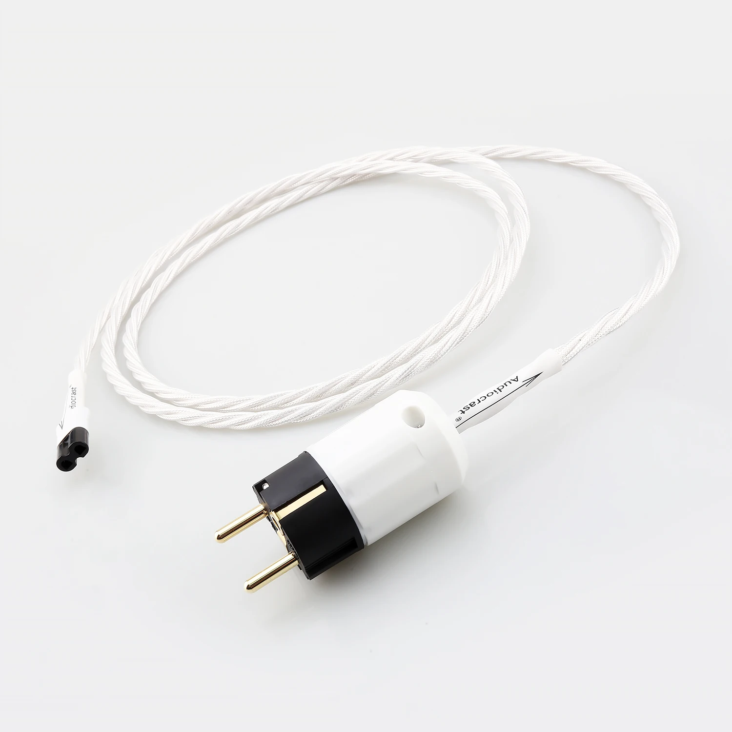 Audiocrast HIFI 7N OCC Audiofilski Kabel Zasilający EU/US z Pozłacanymi Złączami i Złączem w Kształcie Litery 8 — zdjęcie produktu 4