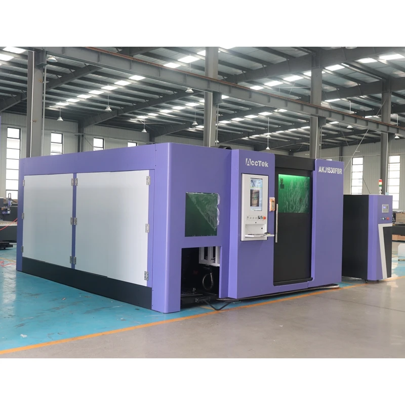 Fiber Laser Cutting Machine 1530 with Full Cover and Rotary High power anti-pollution for Metal Sheet and Pipe