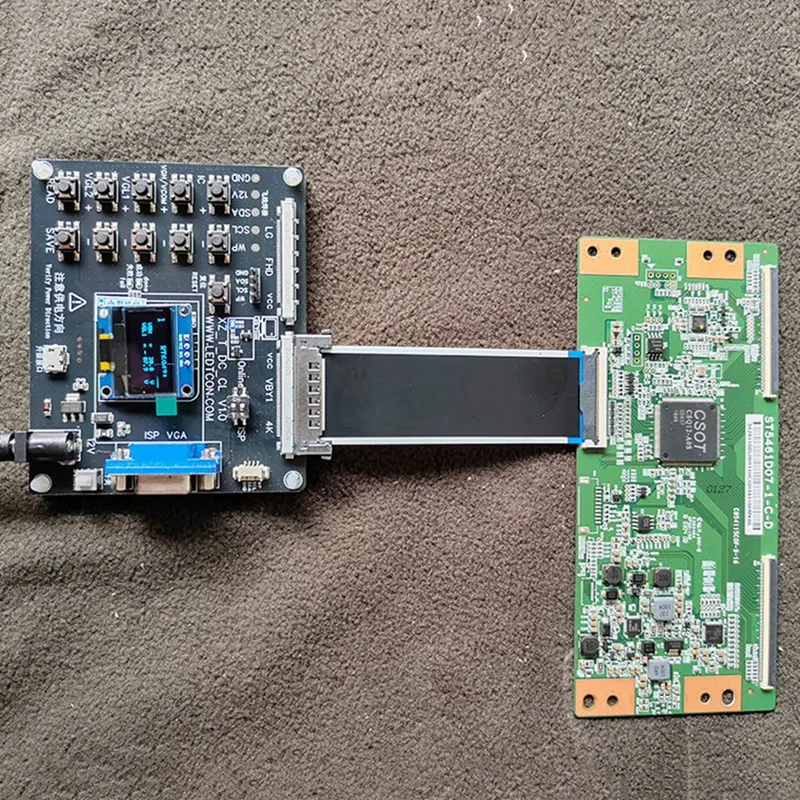 RT6943A TCON VGH VGL Change Voltage Programmer Screen Technology Modification Tool Small Board Two-In-One US Plug