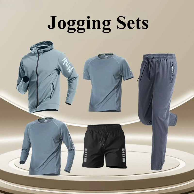 Quick Dry Running Sets Men's Compression Sports Suit Gym Fitness Sportswear Basketball Tights Outdoor Jogging Training Underwear