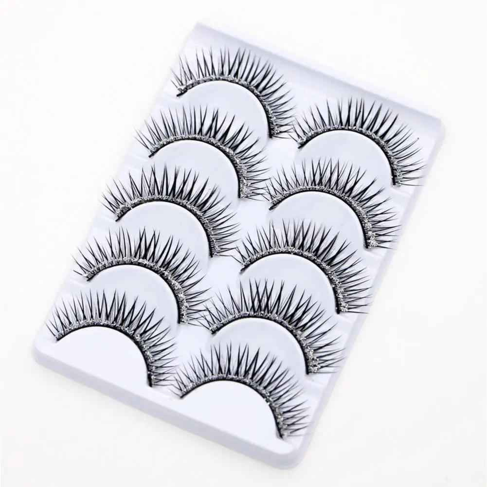 5 Pairs Stage Catwalk Eyelash Glitter Sequins Performance Bushy Of Fake Eyelashes False Lashes Glitter Lashes Eyelash Extensions