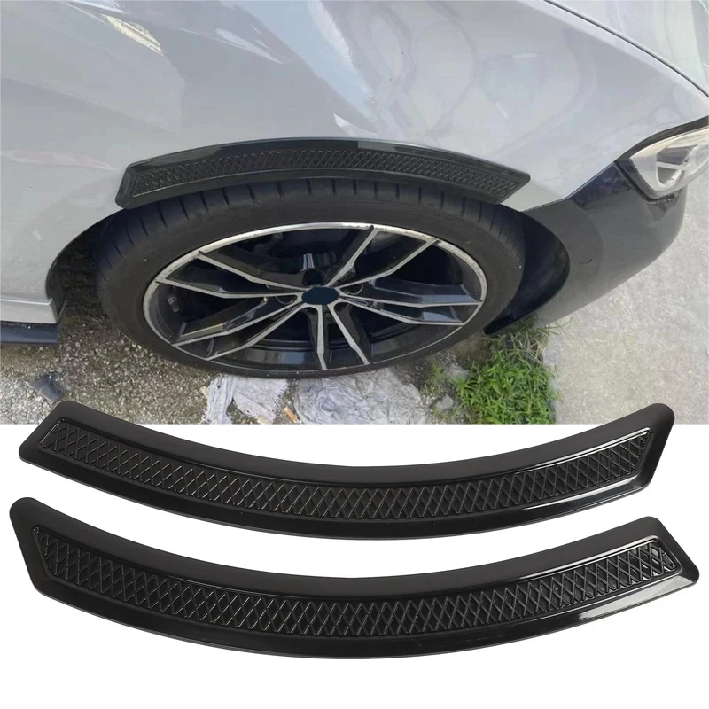 

2 pcs car wheel eyebrow strip 41.5cm universal anti-collision wheel arch flare trim protector sticker black