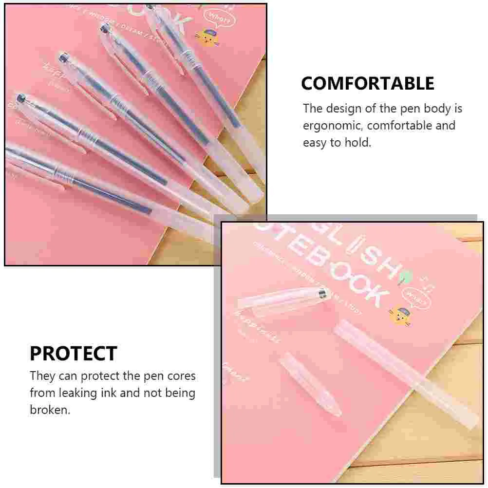 100 pièces stylo vide coquilles support crayon papeterie école étui Tubes d'encre cadeau supports transparents conception ergonomique